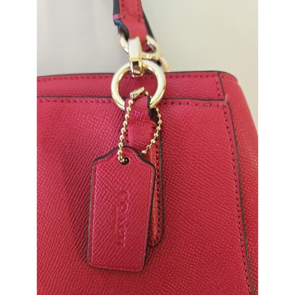 Coach Minetta Crossgrain Leather Purse Pink F57847 GUC Missing Shoulder Strap - Picture 3 of 9